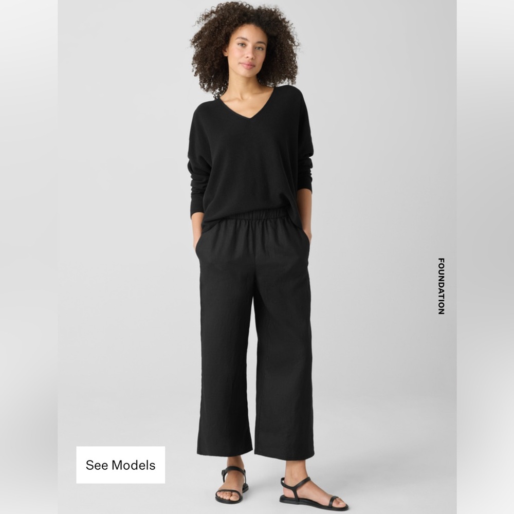 Eileen Fisher Linen Wide-Leg Pants